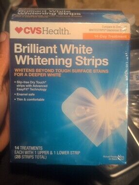 CVS Health Brilliant White Whitening Strips - Blue Packaging